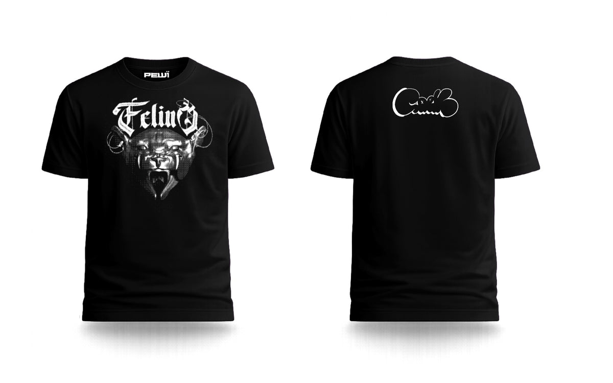 PEW1 Camiseta Felino negra