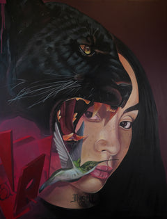 "Rugido" — detalle de la obra original