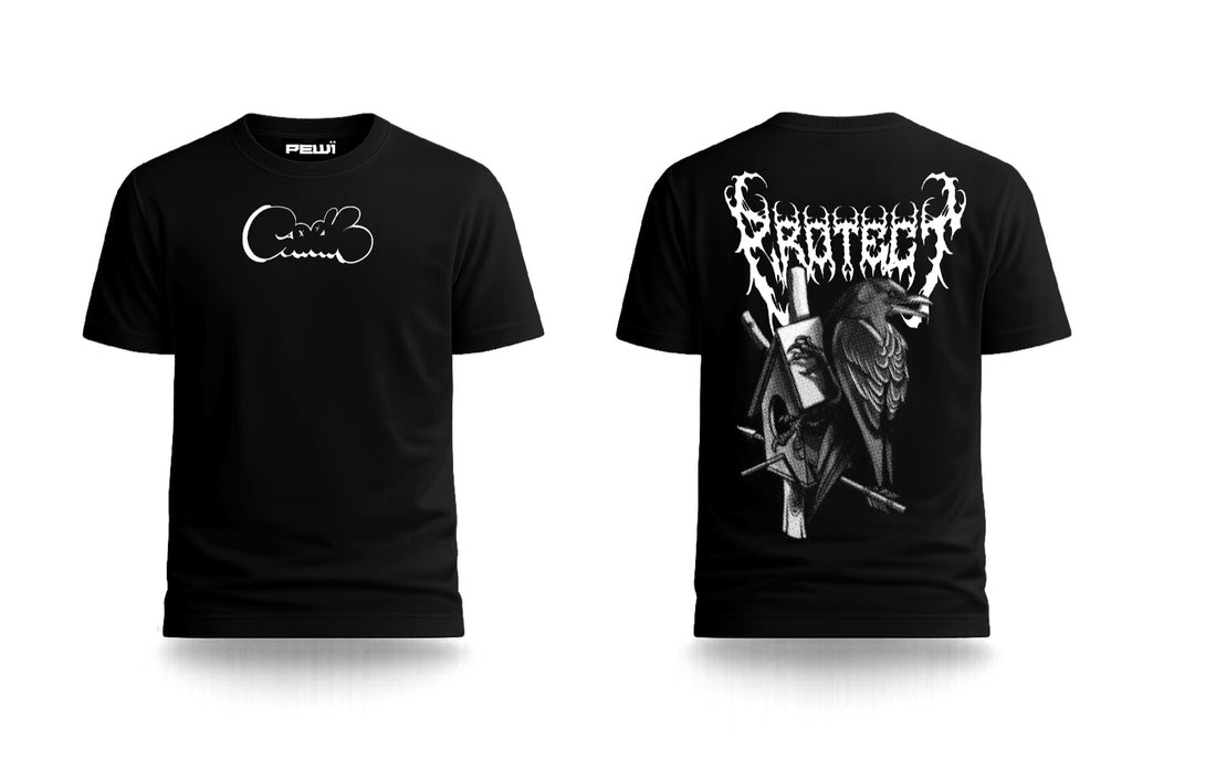 PEW1 Camiseta Cuervo negra